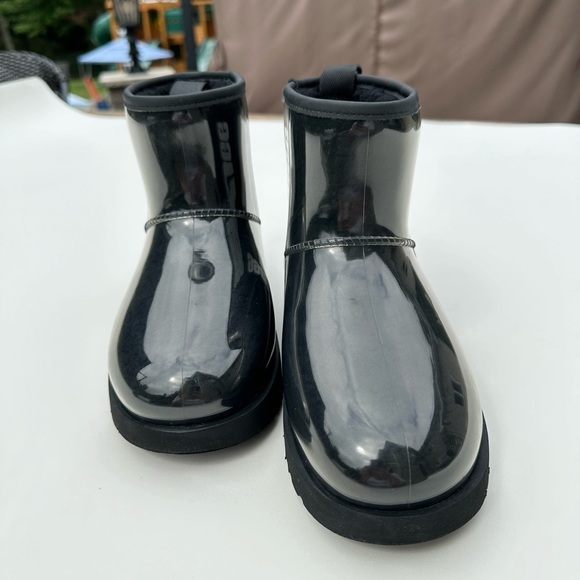 UGG Australia Classic Clear Mini Boot Black Sz 7 Brand New Waterproof Rainboot - Picture 3 of 7